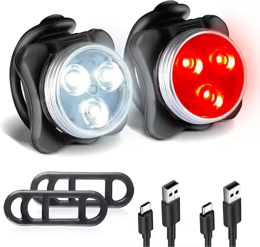 RECHARGABLE ROUND WHITE OR RED 3 LED LIGHT